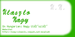 ulaszlo nagy business card